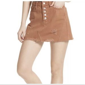 We the free deconstructed denim Rusty skirt